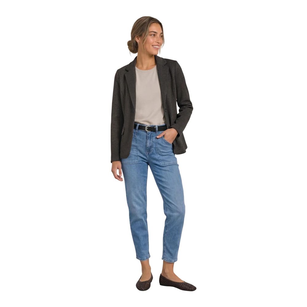 Brown Polyester Blazer