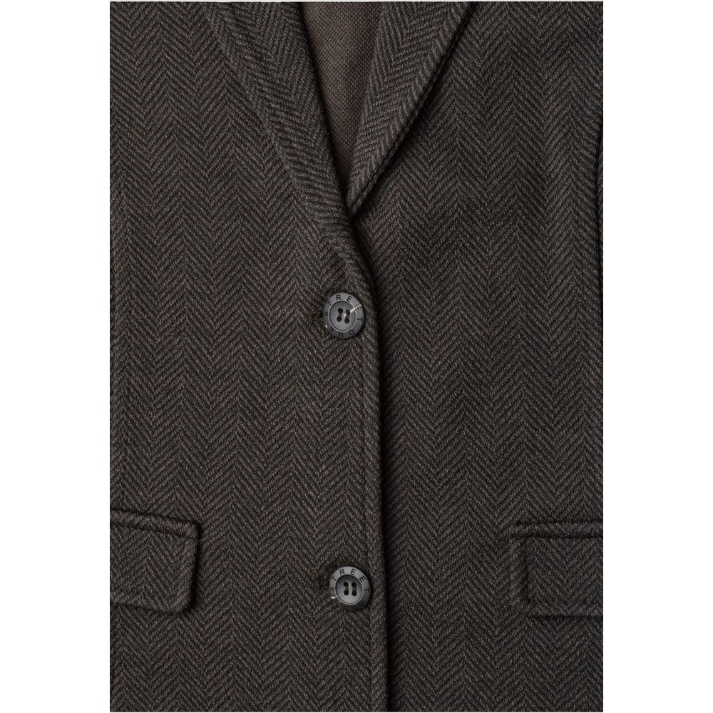 Brown Polyester Blazer