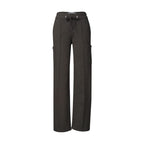 Brown Polyester Cargo Pants