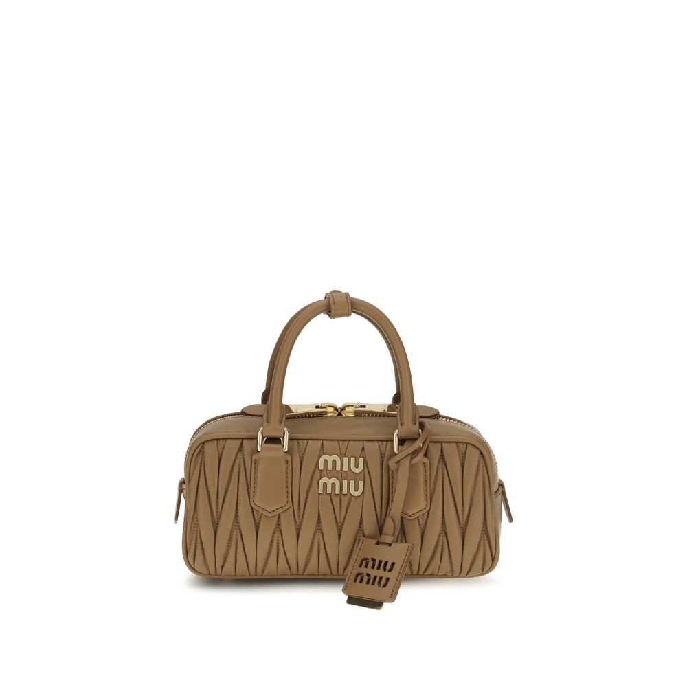 Beige Calf Leather Bos Taurus Shoulder Bag