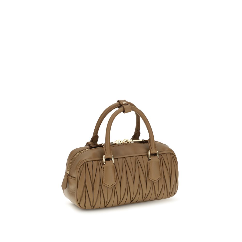 Beige Calf Leather Bos Taurus Shoulder Bag