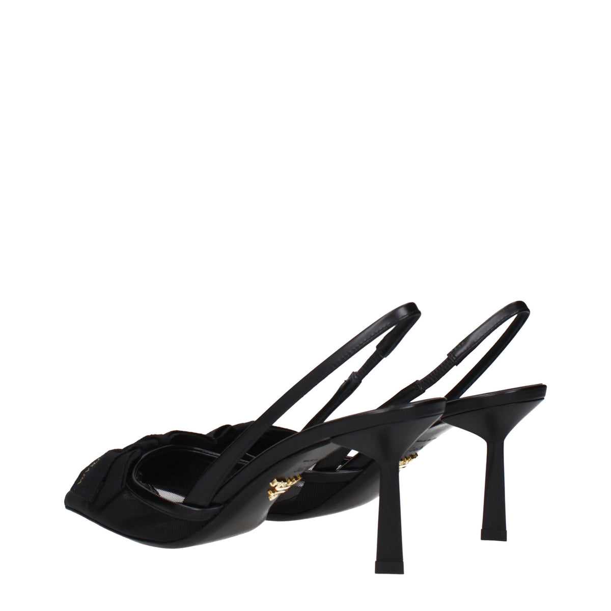 Black Fibres High Heel Pumps