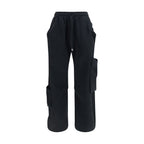 Black Cotton Athletic Pants