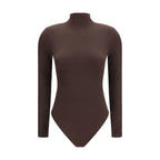 Brown Polyamide Bodysuit