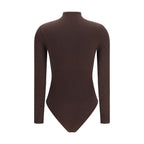 Brown Polyamide Bodysuit