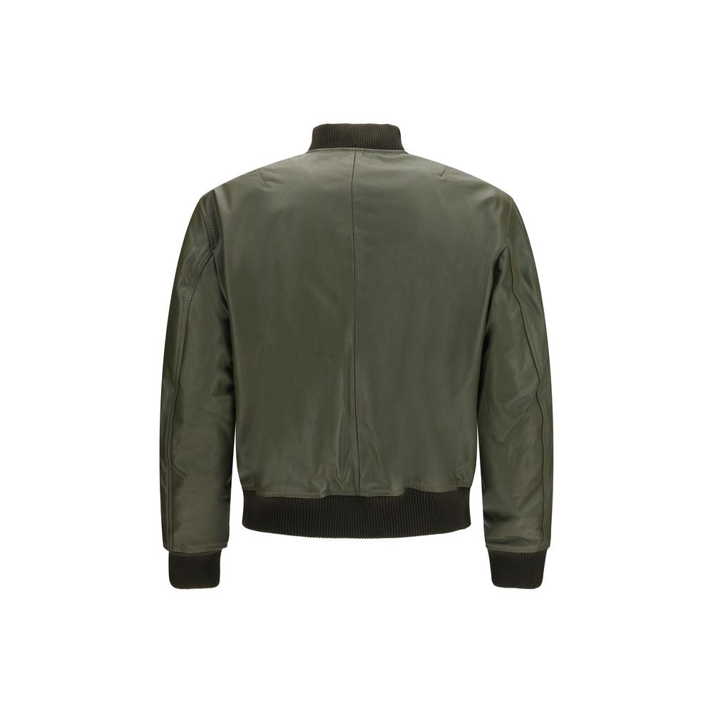 Bicolor Calf Leather Bos Taurus Bomber