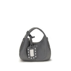 Gray Recycled Leather Handbag