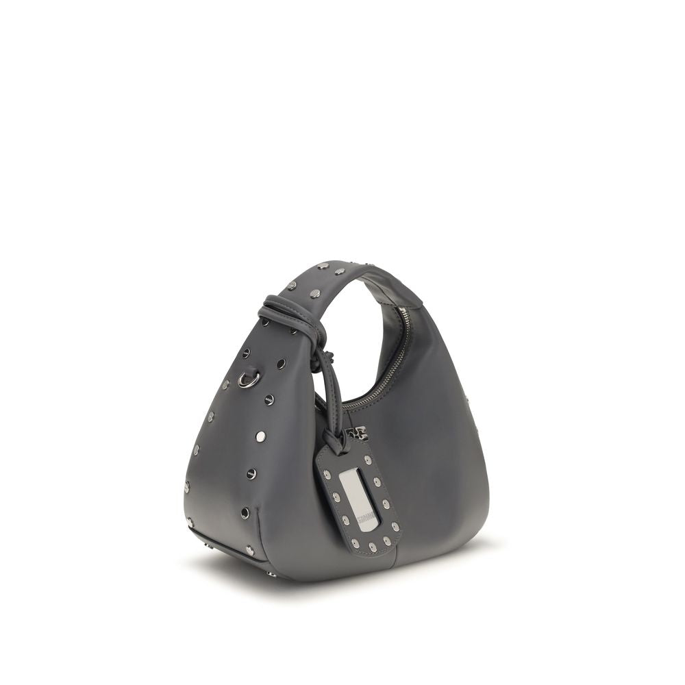 Gray Recycled Leather Handbag