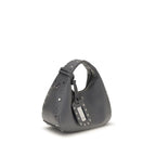 Gray Recycled Leather Handbag