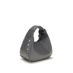 Gray Recycled Leather Handbag