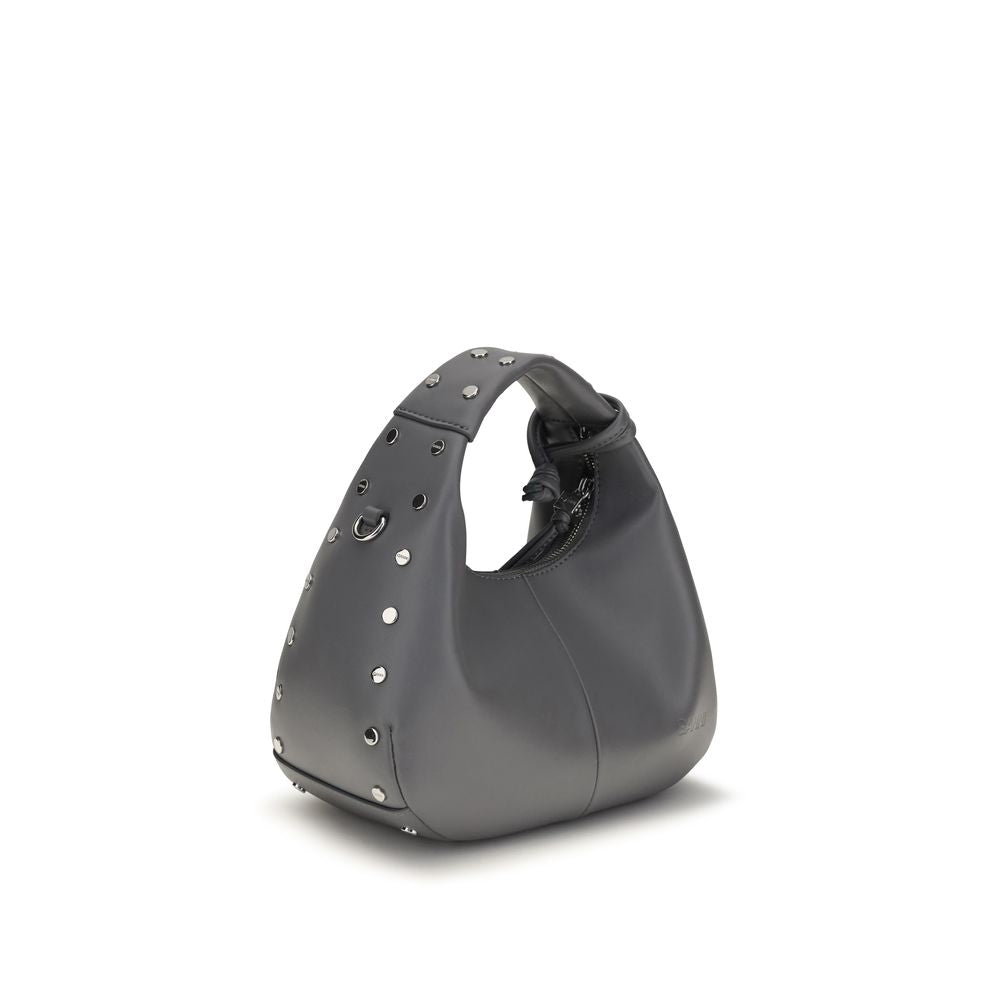 Gray Recycled Leather Handbag