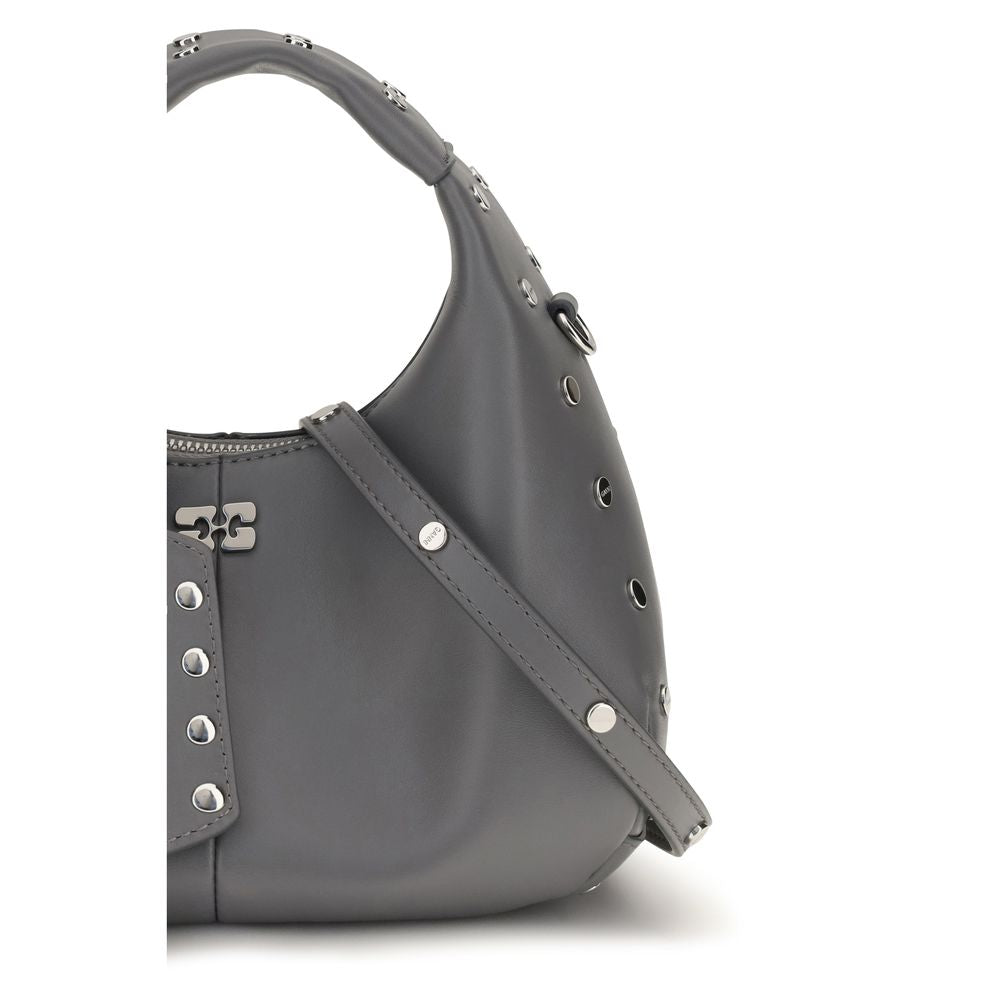 Gray Recycled Leather Handbag