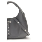 Gray Recycled Leather Handbag