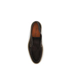 Brown Suede Leather Slip-On Loafers