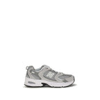 Gray Polyamide Athletic Sneakers