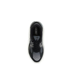 Black Recycled Polyester Athletic Sneakers