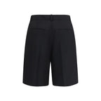Black Wool Oves Aries Bermuda Shorts