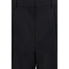 Black Wool Oves Aries Bermuda Shorts