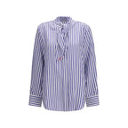 Blue Silk Pattern Shirt