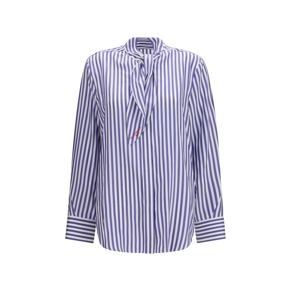 Blue Silk Pattern Shirt