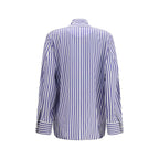 Blue Silk Pattern Shirt