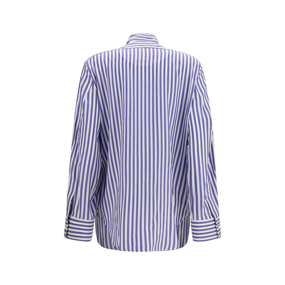 Blue Silk Pattern Shirt