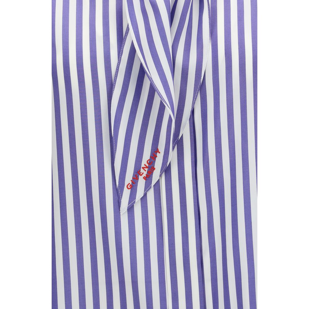 Blue Silk Pattern Shirt