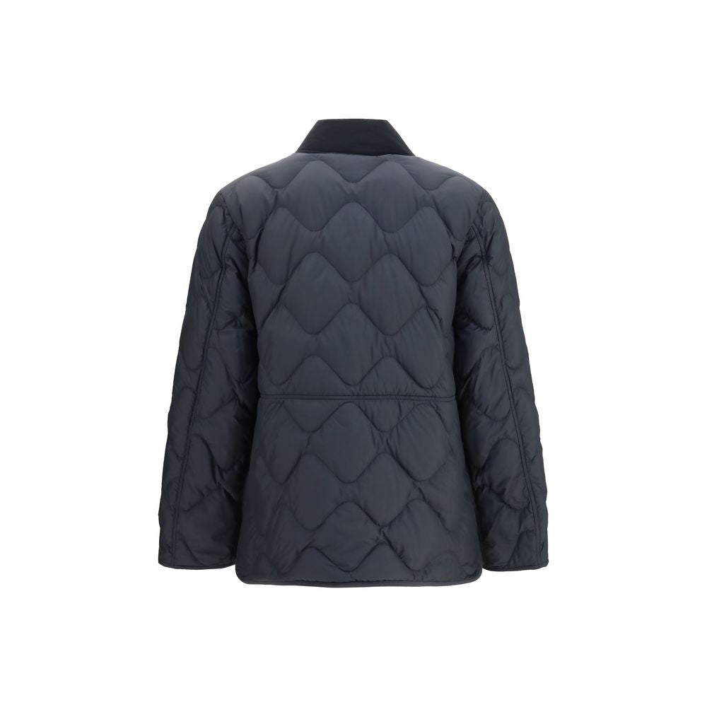 Gray Polyester Full-Length Jacket