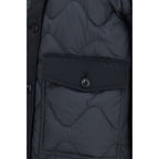 Gray Polyester Full-Length Jacket