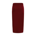 Bordeaux Wool Oves Aries Midi Skirt