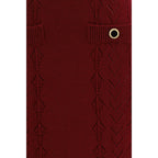 Bordeaux Wool Oves Aries Midi Skirt