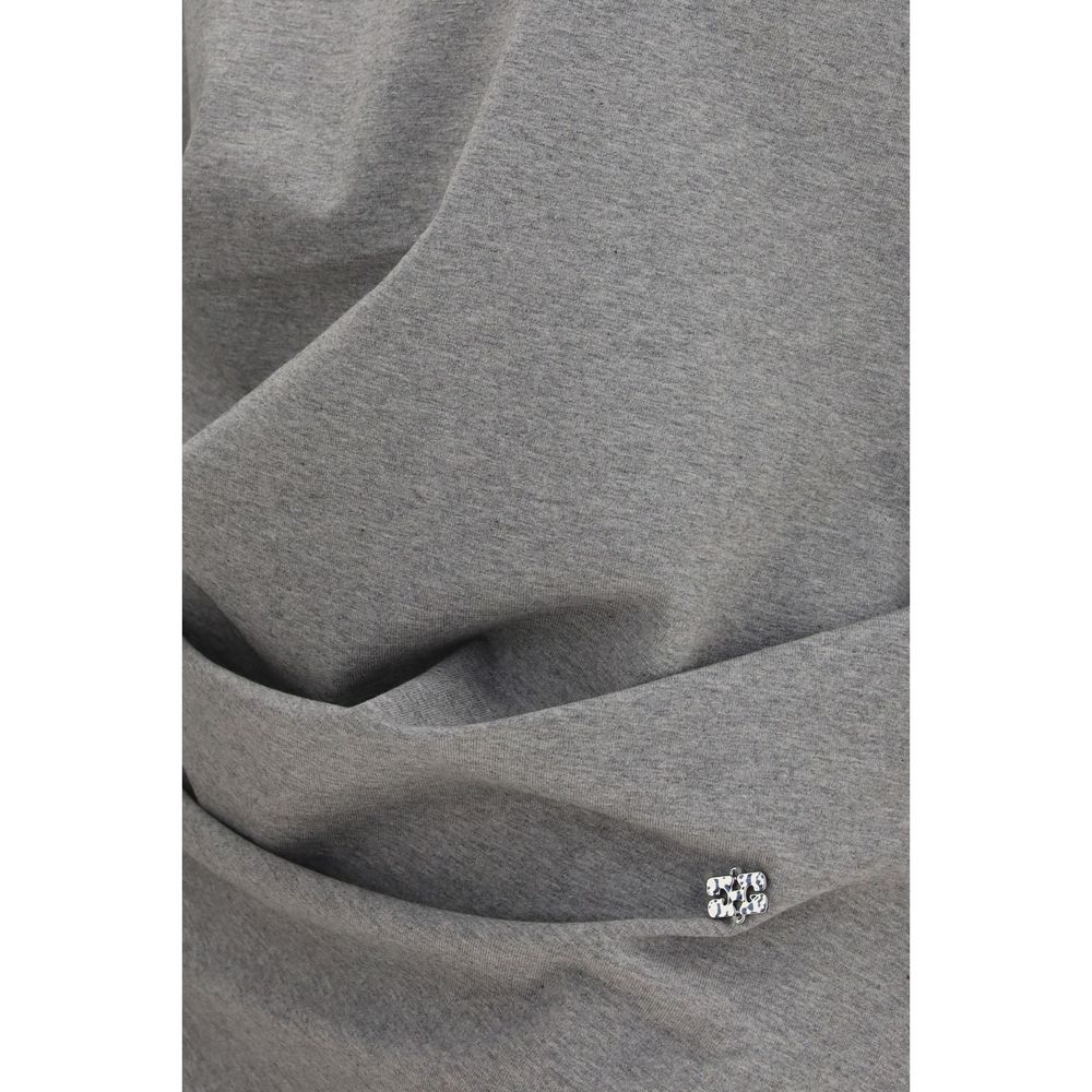 Gray Cotton Long Sleeve T-Shirt