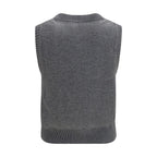 Gray Wool Oves Aries Sleeveles Sweater