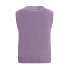Gray Alpaca Vicugna Pacos Sleeveles Sweater