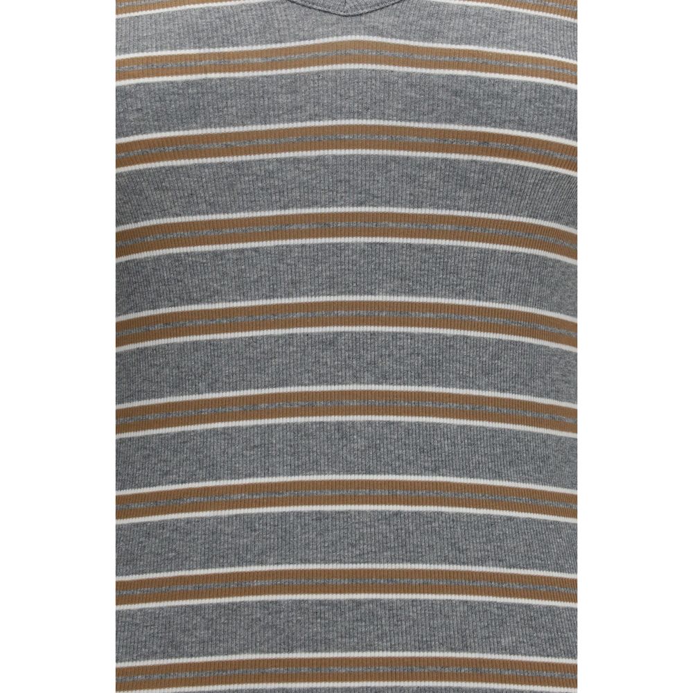Gray Cotton Long Sleeve T-Shirt