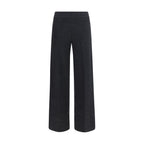 Gray Cotton Casual Pants