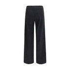 Gray Cotton Casual Pants