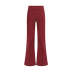 Bordeaux Viscose Casual Pants