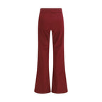 Bordeaux Viscose Casual Pants