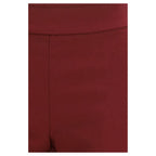 Bordeaux Viscose Casual Pants