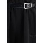 Black Cotton Casual Pants