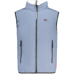 Azzurro Poliestere Mens Vest