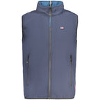 Blue Polyester Men's Vest