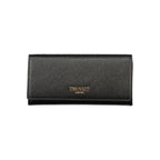 Black Polyurethane Womens Wallet