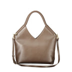 Brown Polyurethane Women's Bag