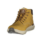 Yellow Polyester Ankle Boots