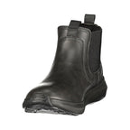 Black Polyester Ankle Boots