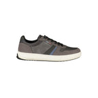 Gray Polyester Athletic Sneakers