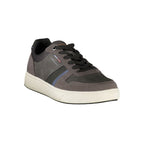 Gray Polyester Athletic Sneakers