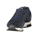 Blue Polyester Athletic Sneakers